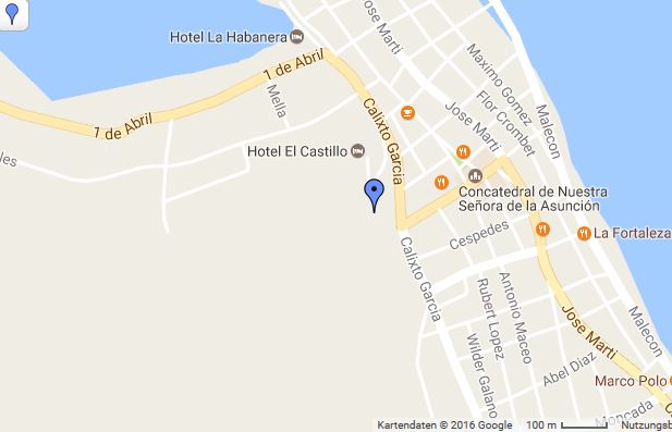 Map CASA BARACOA - Blue mark